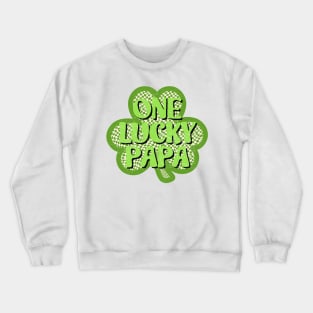 Fortunate Father: One Lucky Papa Emblem Crewneck Sweatshirt